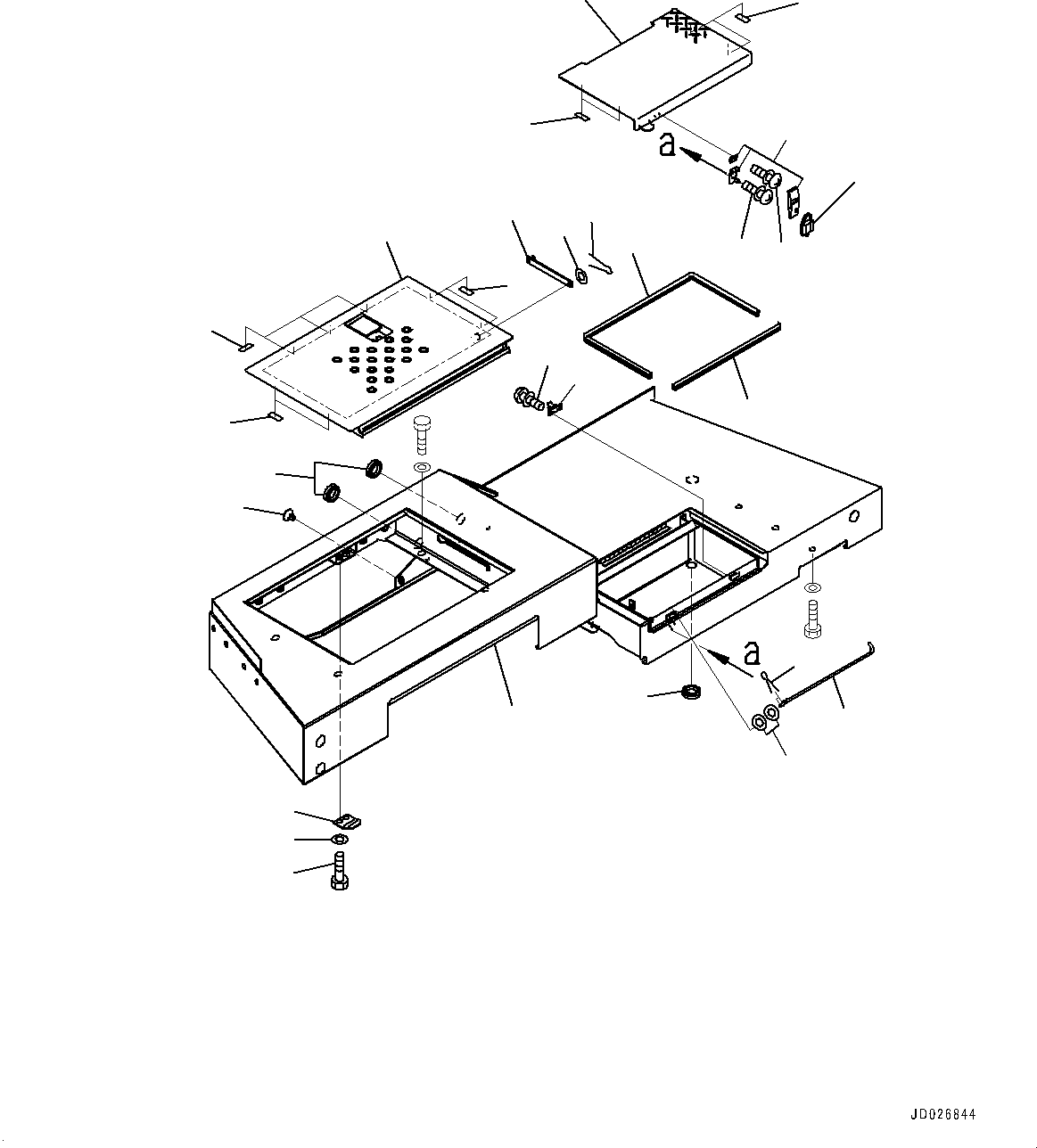 Komatsu parts book diagram for WD600-6R S/N 61001-UP: LADDER, PLATFORM (3/3)(#60001-)