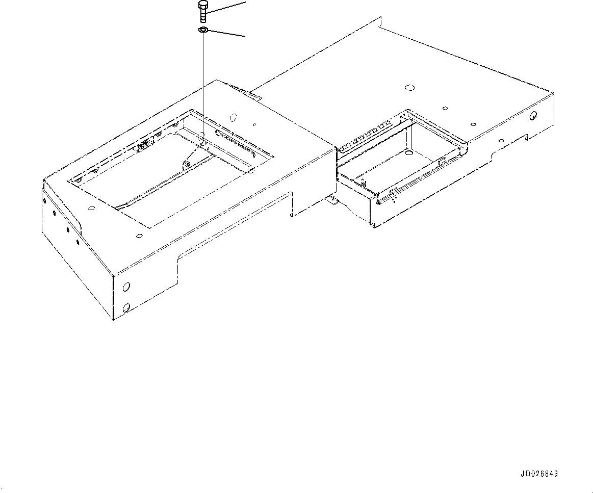 Komatsu parts book diagram for WD600-6R S/N 61001-UP: LADDER, MOUNTING(#60001-)