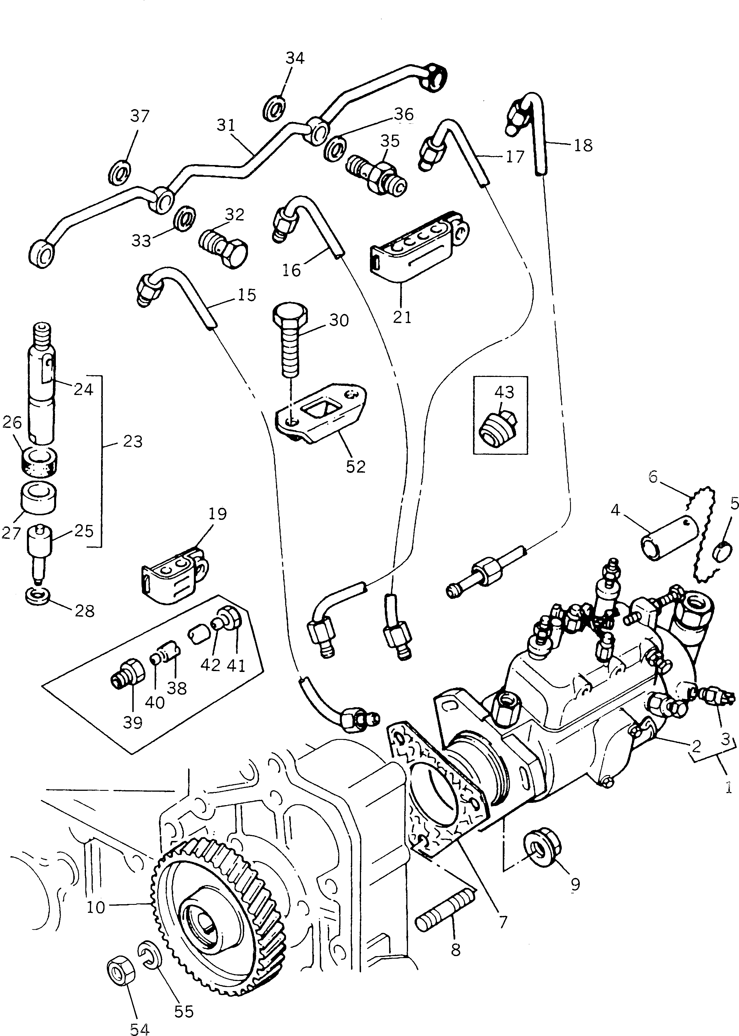 Engines Komatsu / 1004-4TLR S/N U604351W-UP(1004-4tu) / FUEL INJECTION EQUIPMENT (1/2)(120010 : 0401)
