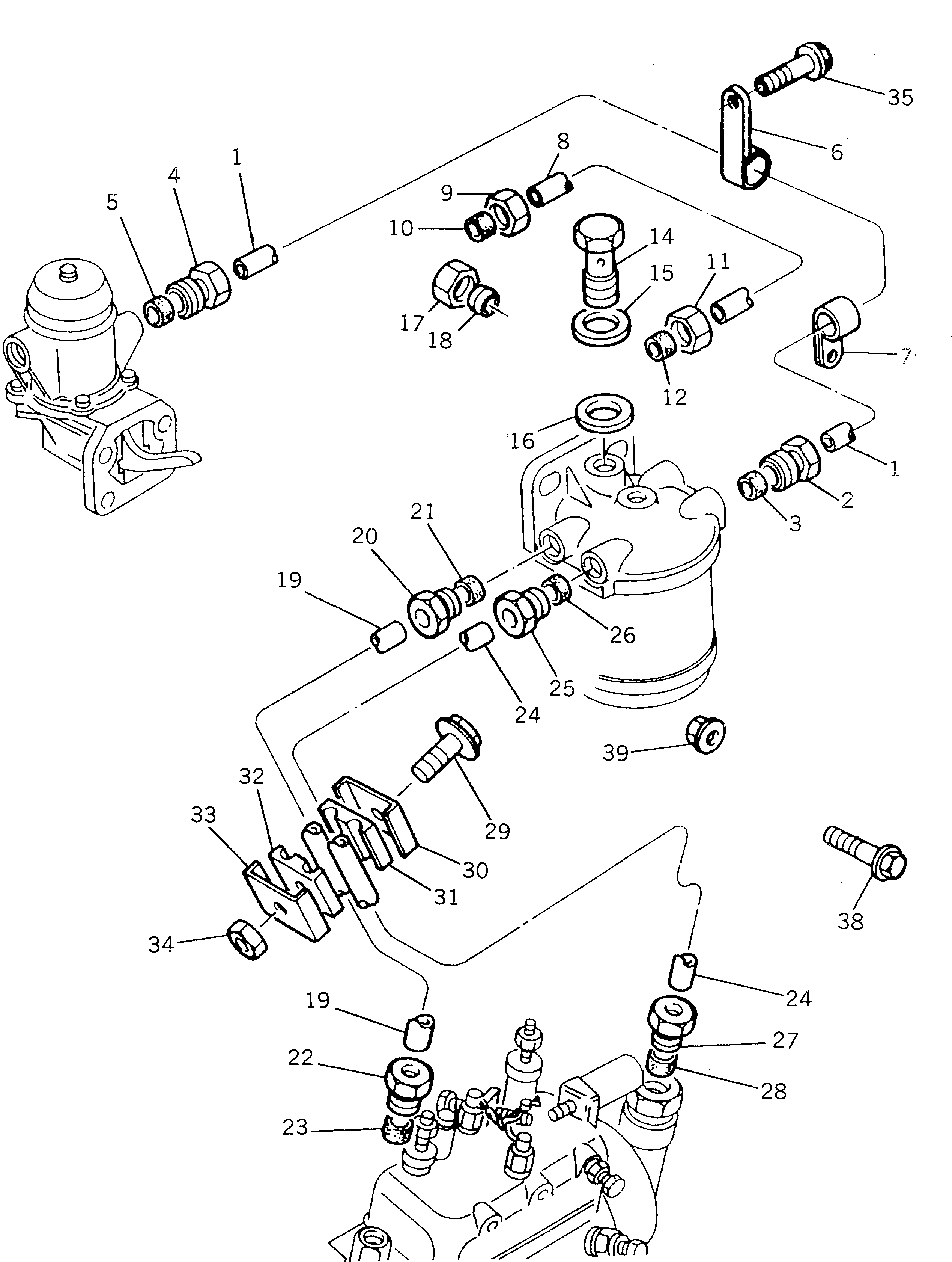 Engines Komatsu / 1004-4TLR S/N U604351W-UP(1004-4tu) / LOW PRESSURE FUEL SYSTEM(120050 : 0413)