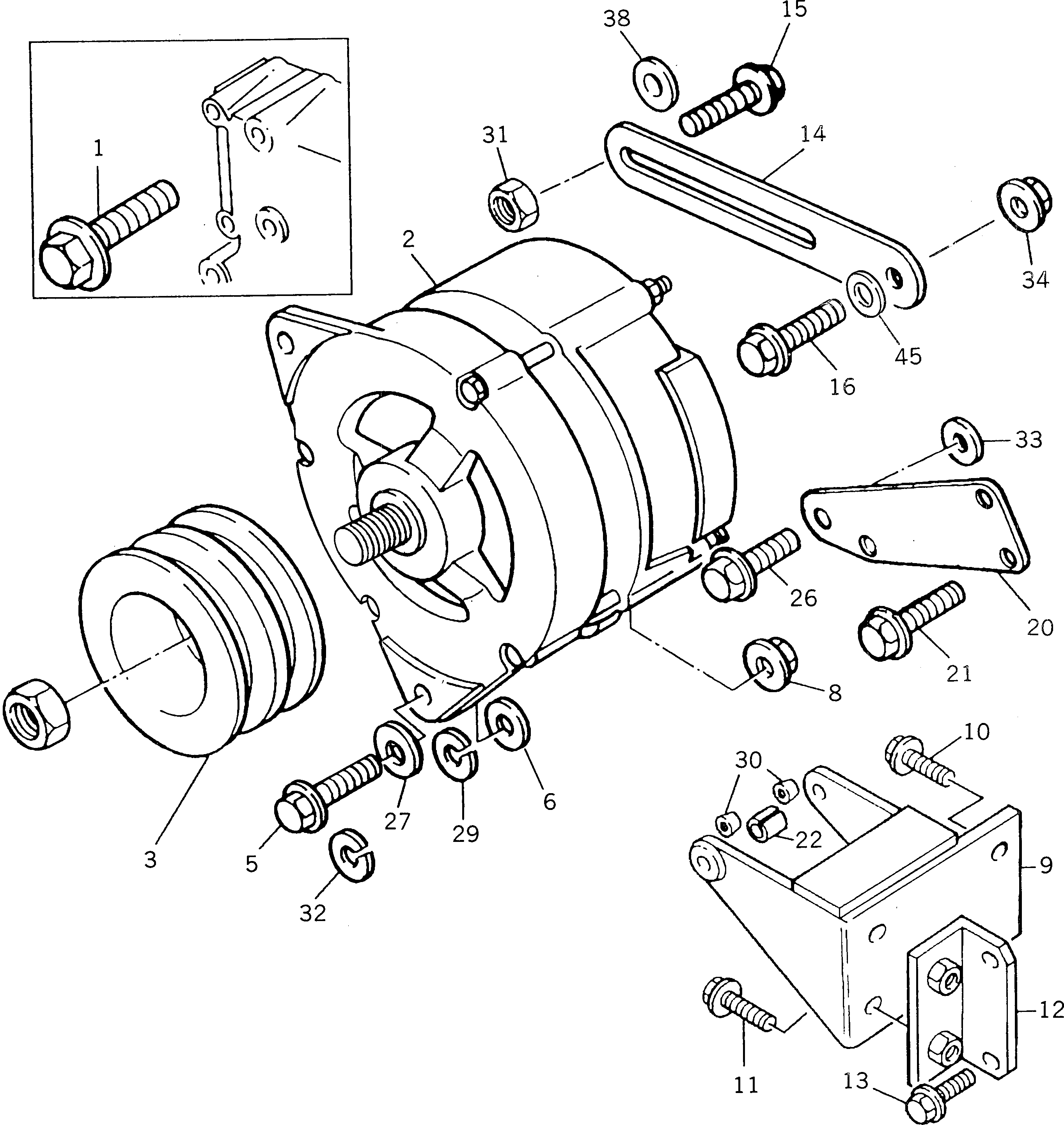 Engines Komatsu / 1004-4TLR S/N U604351W-UP(1004-4tu) / ALTERNATOR AND GENERATOR(180010 : 0601)