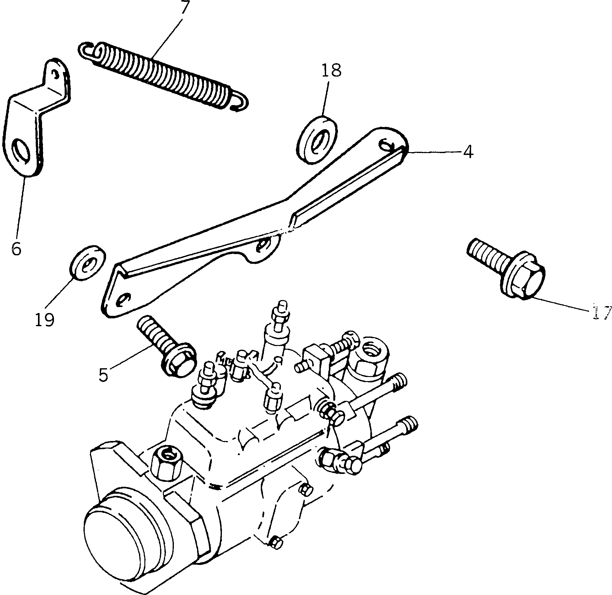 Engines Komatsu / 1006-6TLR S/N U545837W-UP(1006-61u) / THROTTLE AND STOP CONTROLS(120030 : 0405)