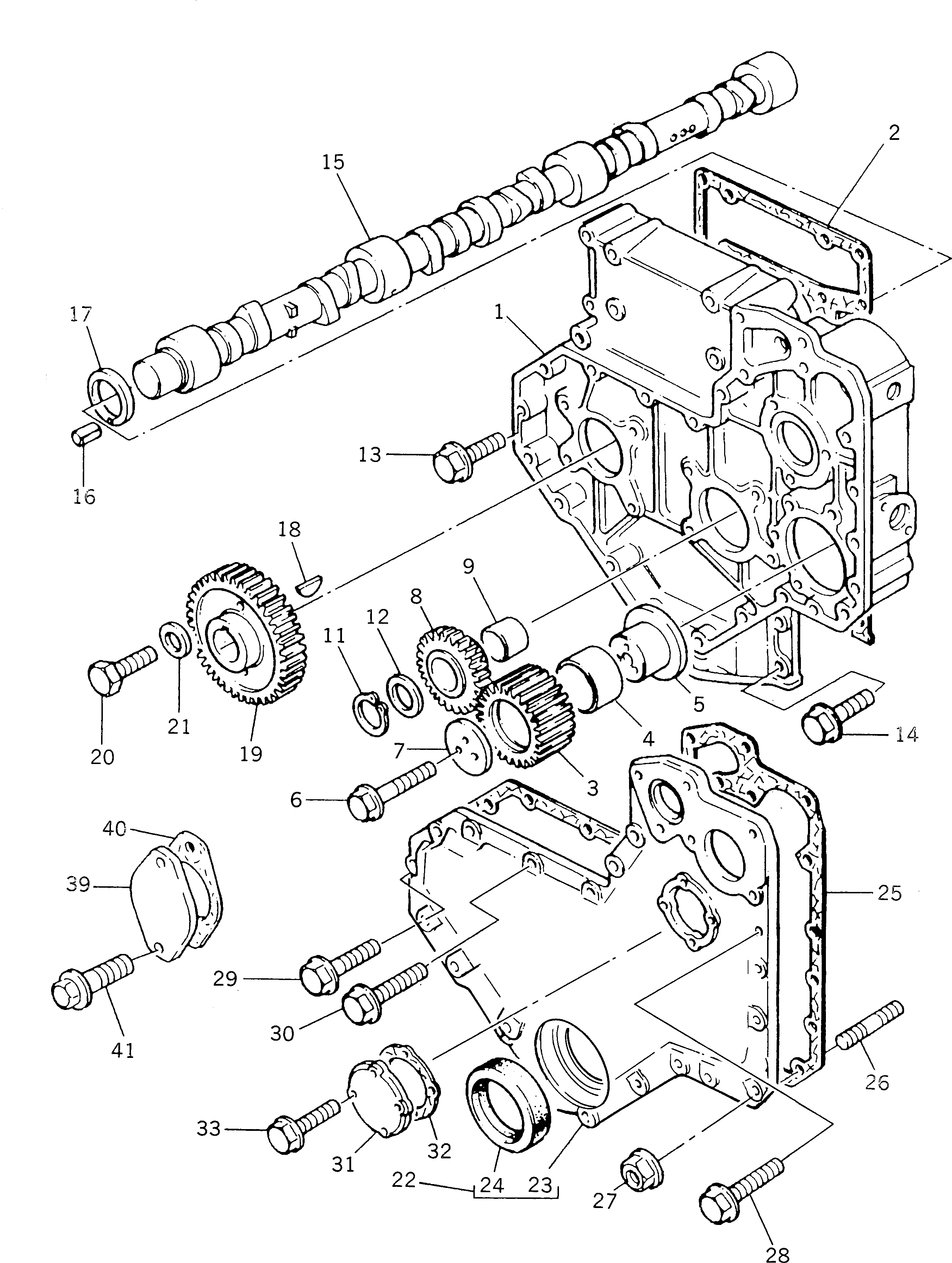 Engines Komatsu / 1006-6TLR2-PW S/N U544620W-UP(1006-63u) / TIMING GEAR AND CAMSHAFT(#U544620W-.)(060030 : 0205)