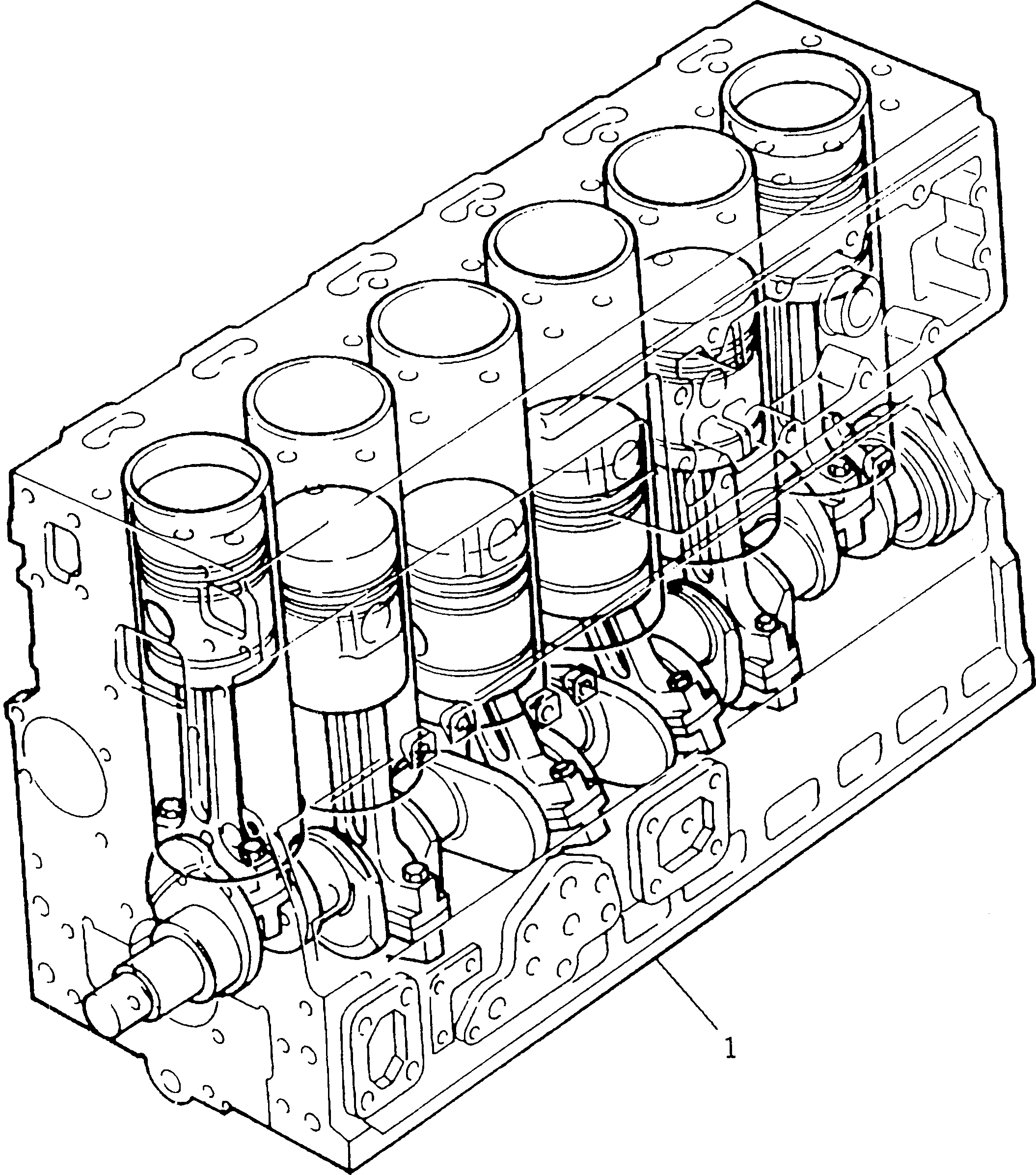 Komatsu parts book diagram for 1006-6TLR2-PC S/N U547826W-UP: SHORT ENGINE