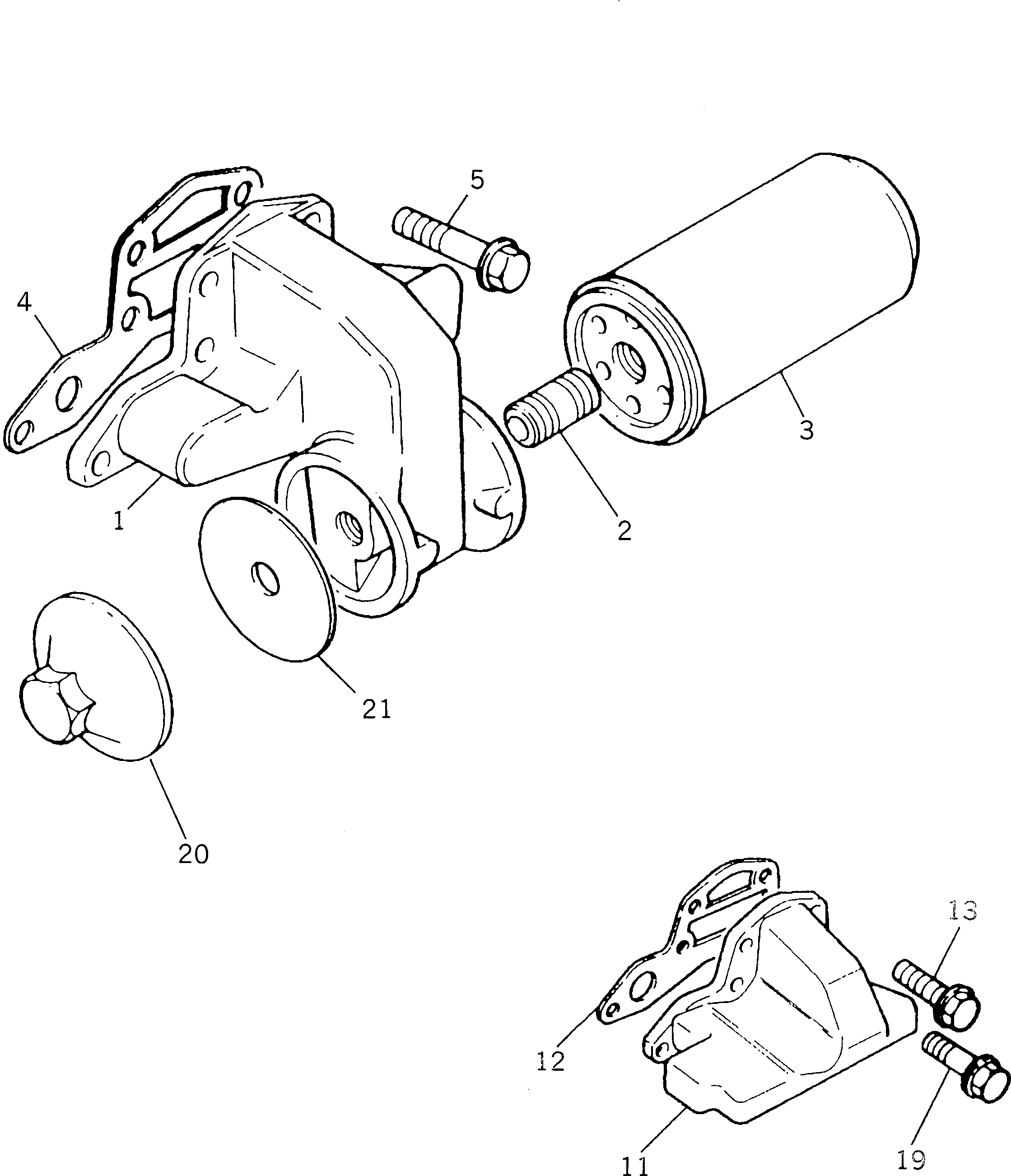 Komatsu parts book diagram for 1006-6TLR2-PC S/N U547826W-UP: LUBRICATING OIL FILTER