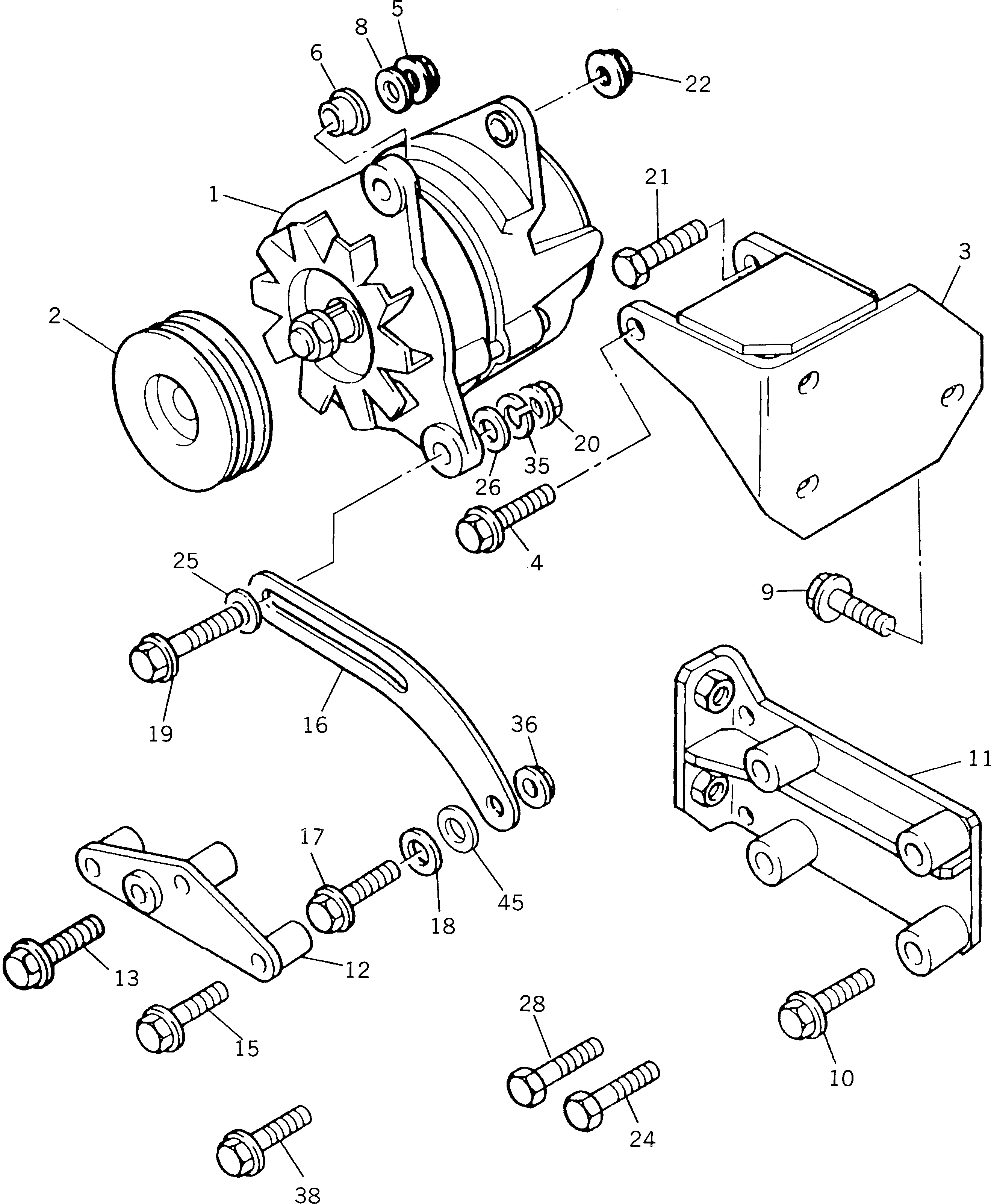 Komatsu parts book diagram for 1006-6TLR2-PC S/N U547826W-UP: ALTERNATOR AND GENERATOR