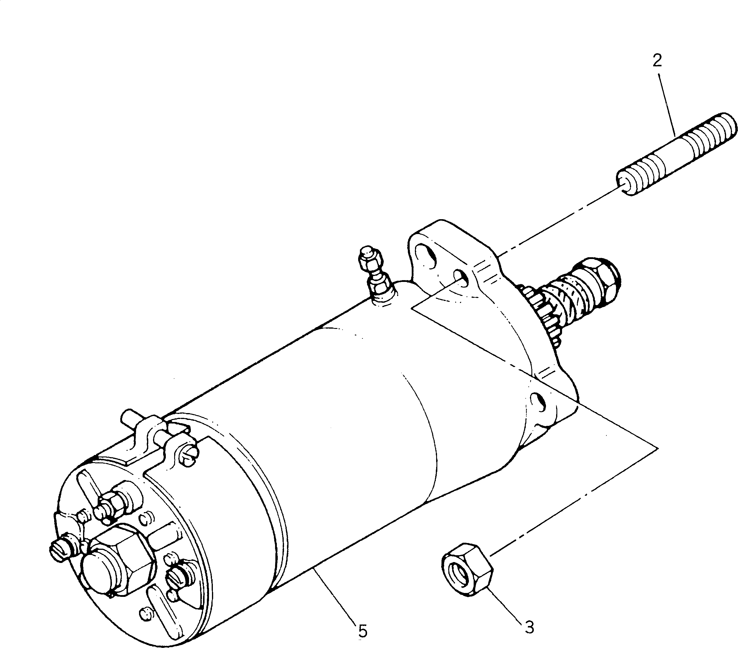 Komatsu parts book diagram for 1006-6TLR2-PC S/N U547826W-UP: STARTINGING MOTOR AND MOUNTING