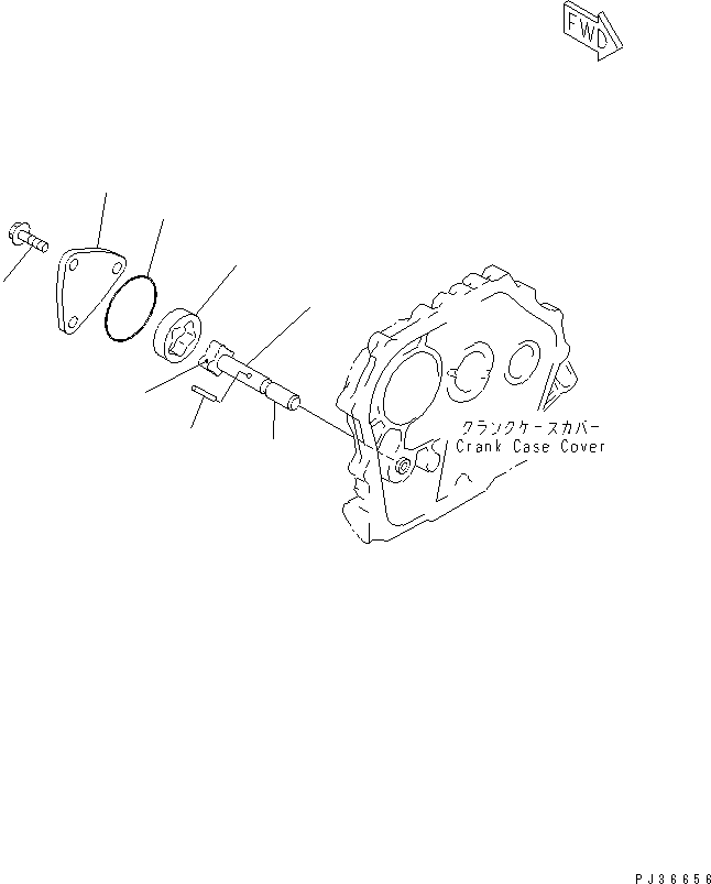 Engines Komatsu / 1D75-1A S/N 00100-UP(1d75-10c) / LUBRICATING OIL PUMP(090010 : 0301)