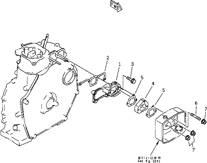 Engines Komatsu / 1D75-1A S/N 00100-UP(1d75-1ar) / AIR INTAKE MANIFOLD(030040 : 0131)