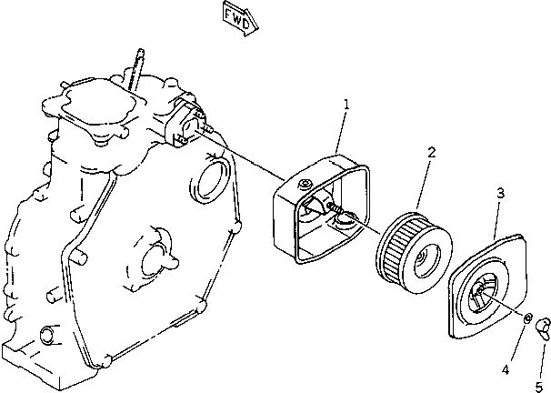 Engines Komatsu / 1D75-1A S/N 00100-UP(1d75-1ar) / AIR CLEANER(030050 : 0141)