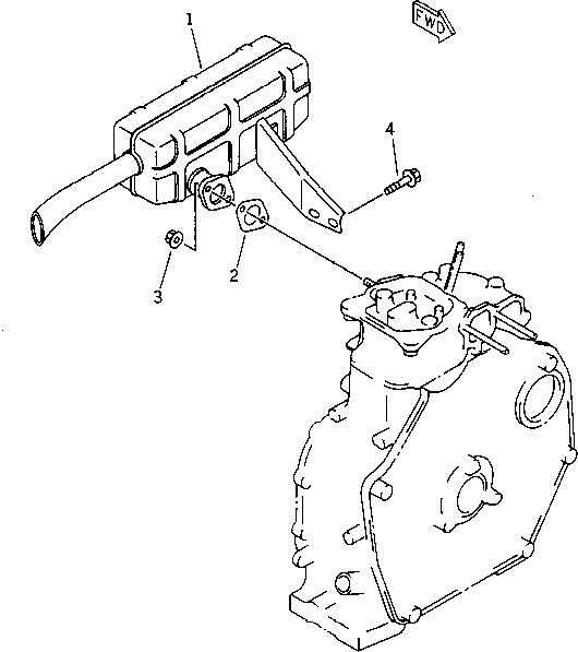 Engines Komatsu / 1D75-1A S/N 00100-UP(1d75-1ar) / MUFFLER(030060 : 0161)