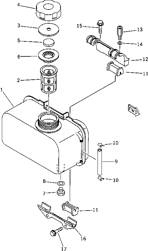Engines Komatsu / 1D75-1A S/N 00100-UP(1d75-1ar) / FUEL TANK(120040 : 0415)