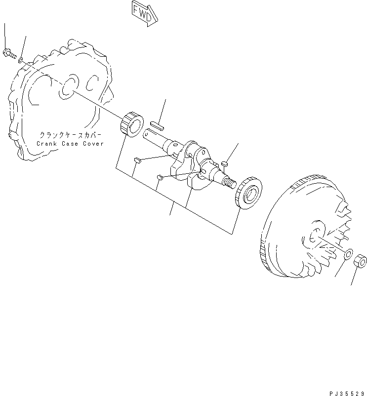 Engines Komatsu / 1D84-1A S/N 00101-UP(1d84-1ar) / CRANKSHAFT(#00101-20100)(060030 : 0231)