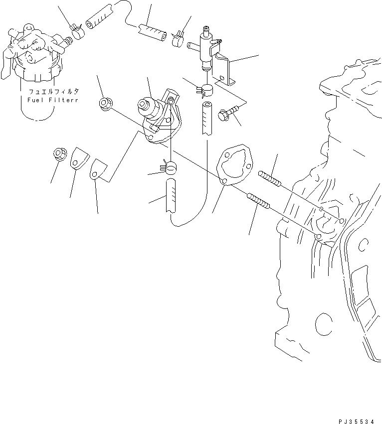 Engines Komatsu / 1D84-1A S/N 00101-UP(1d84-1ar) / FUEL INJECTION PUMP AND PIPING(120010 : 0401)