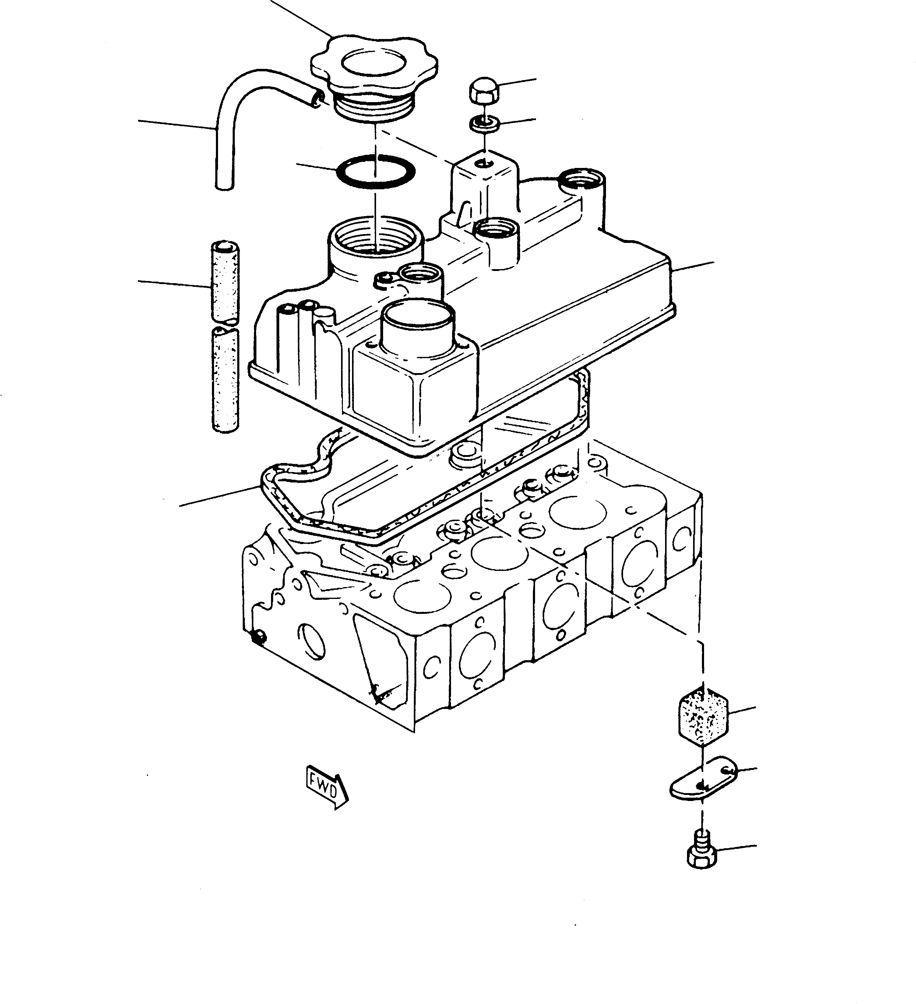 Excavators Komatsu / 222 S/N 22201043-Up(222) / LUBRICATING OIL FILLER AND BREATHER(A-0030 : 1030)