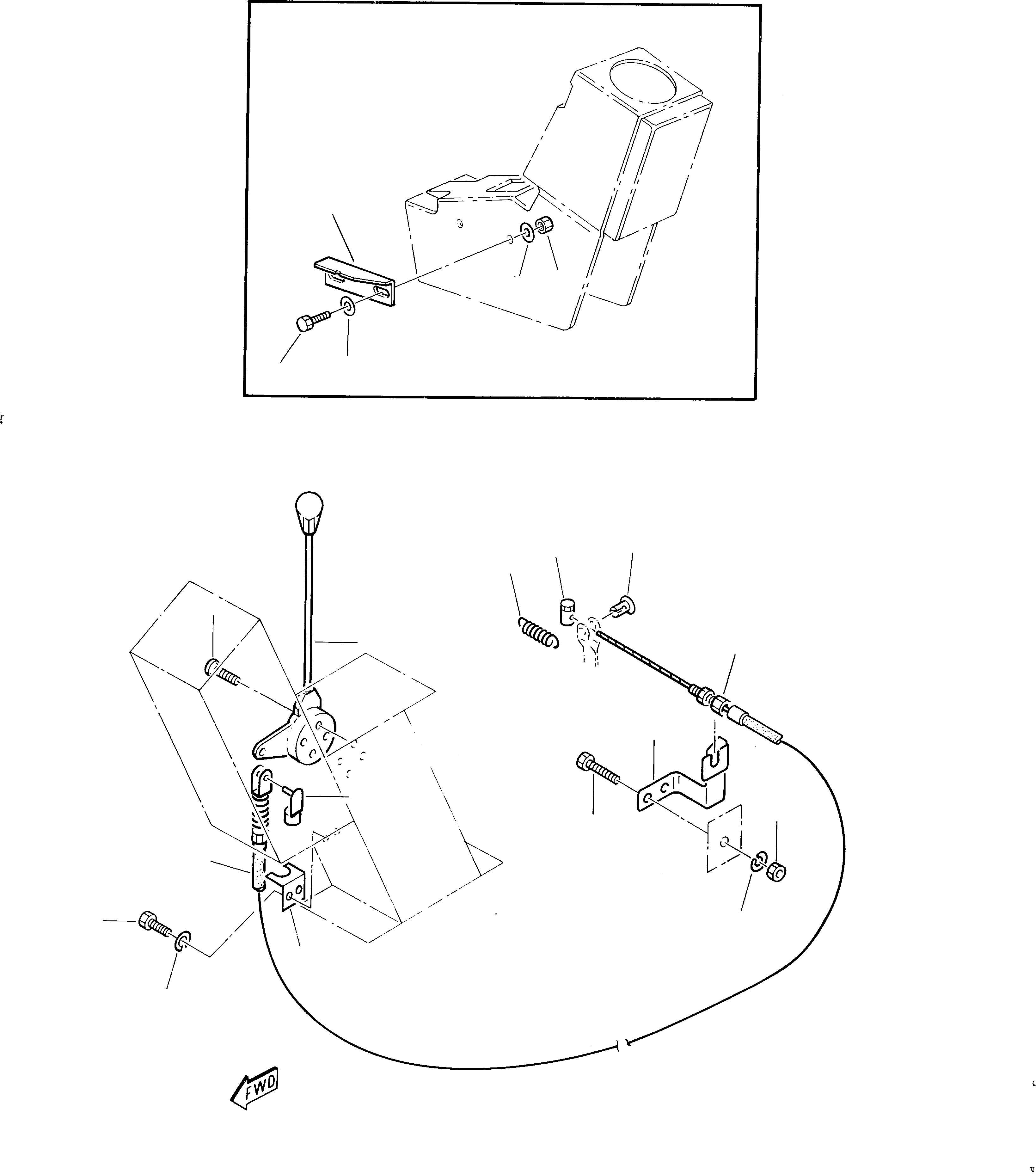 Excavators Komatsu / 222 S/N 22201043-Up(222) / FUEL CONTROL LEVER(E-0010 : 5010)