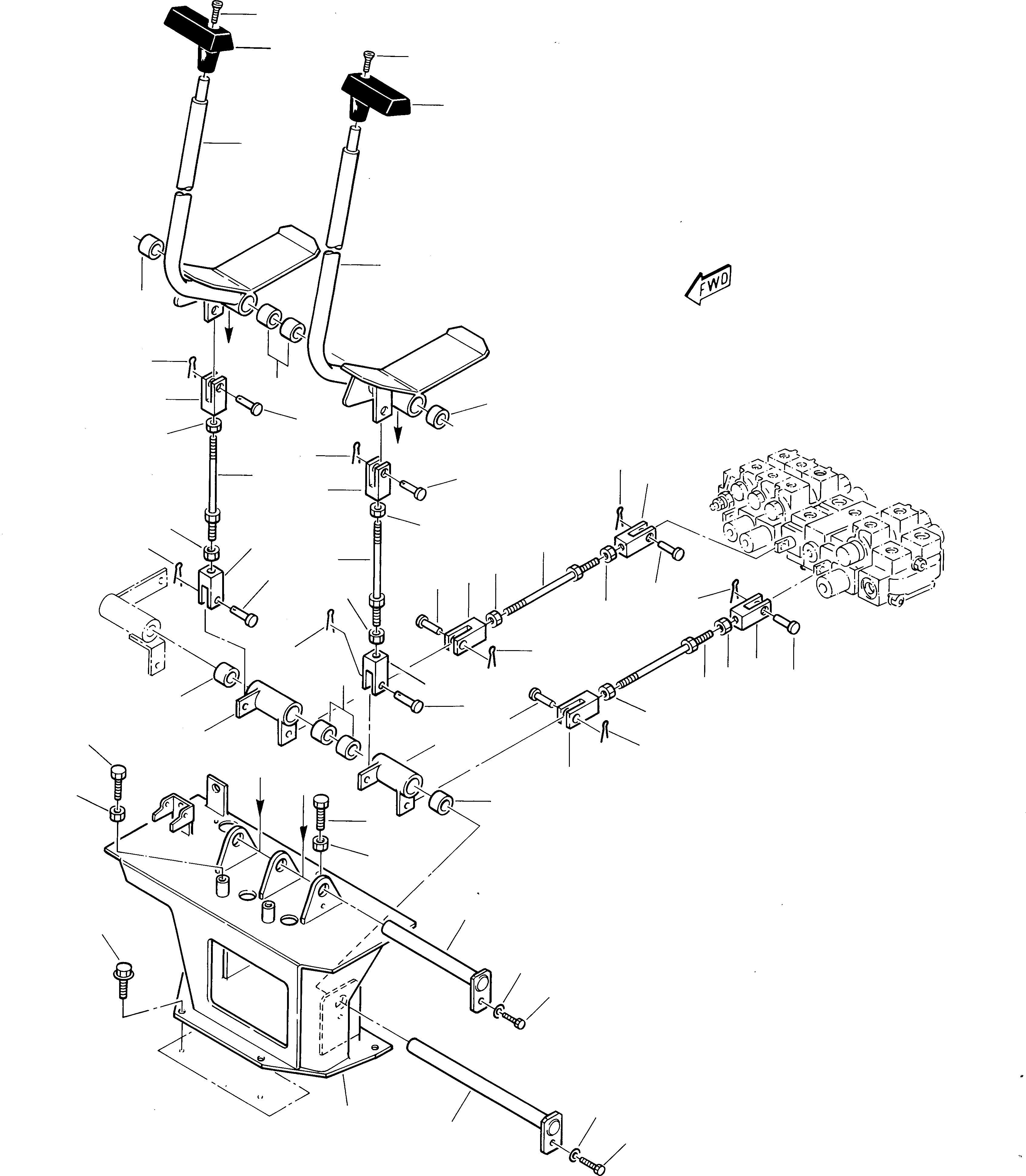 Excavators Komatsu / 222 S/N 22201043-Up(222) / TRAVEL CONTROL LEVER(E-0020 : 5020)