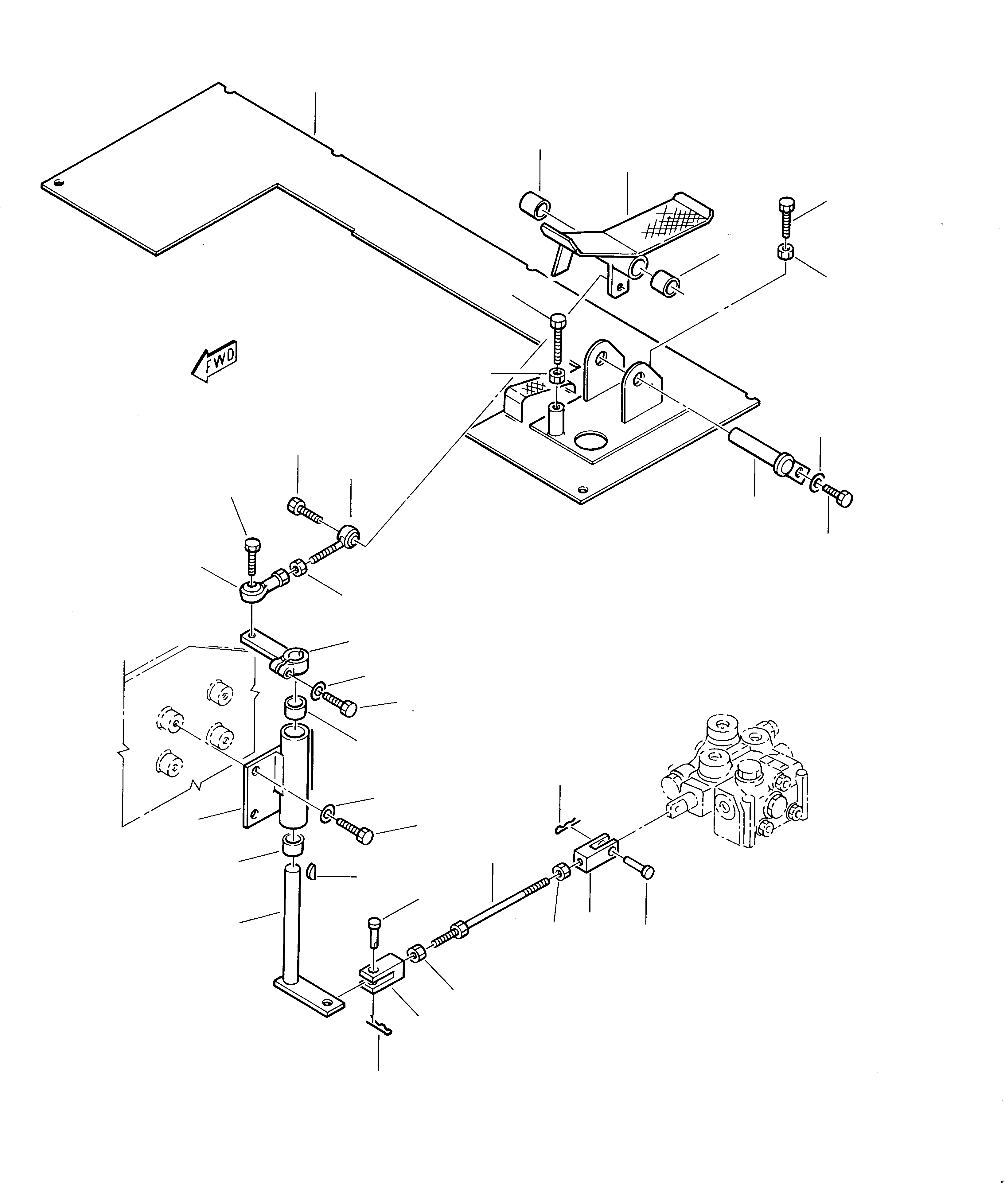 Excavators Komatsu / 222 S/N 22201043-Up(222) / ATTACHMENT CONTROL PEDAL(E-0090 : 5090)