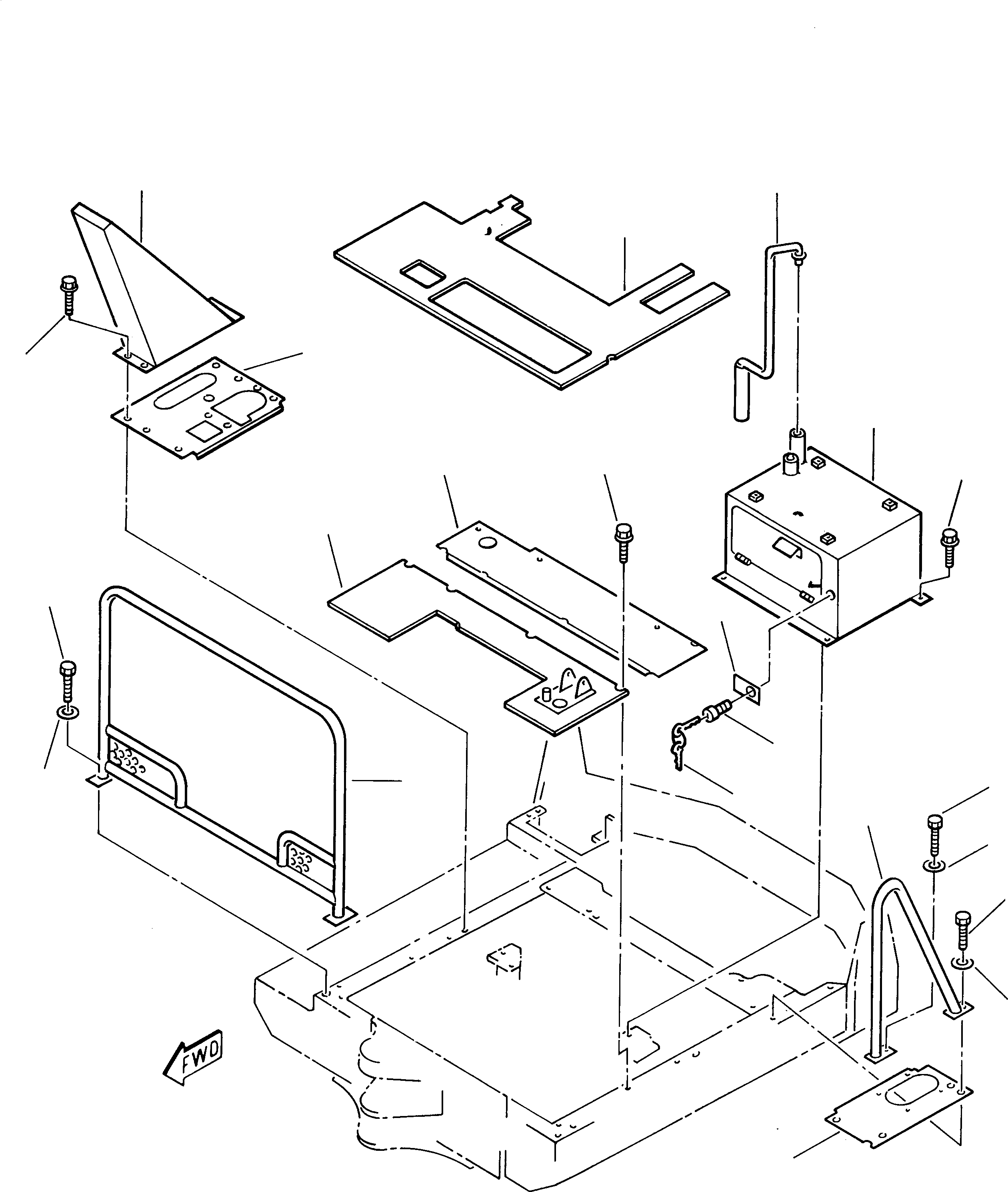 Excavators Komatsu / 222 S/N 22201043-Up(222) / FLOOR PLATE(F-0020 : 6020)