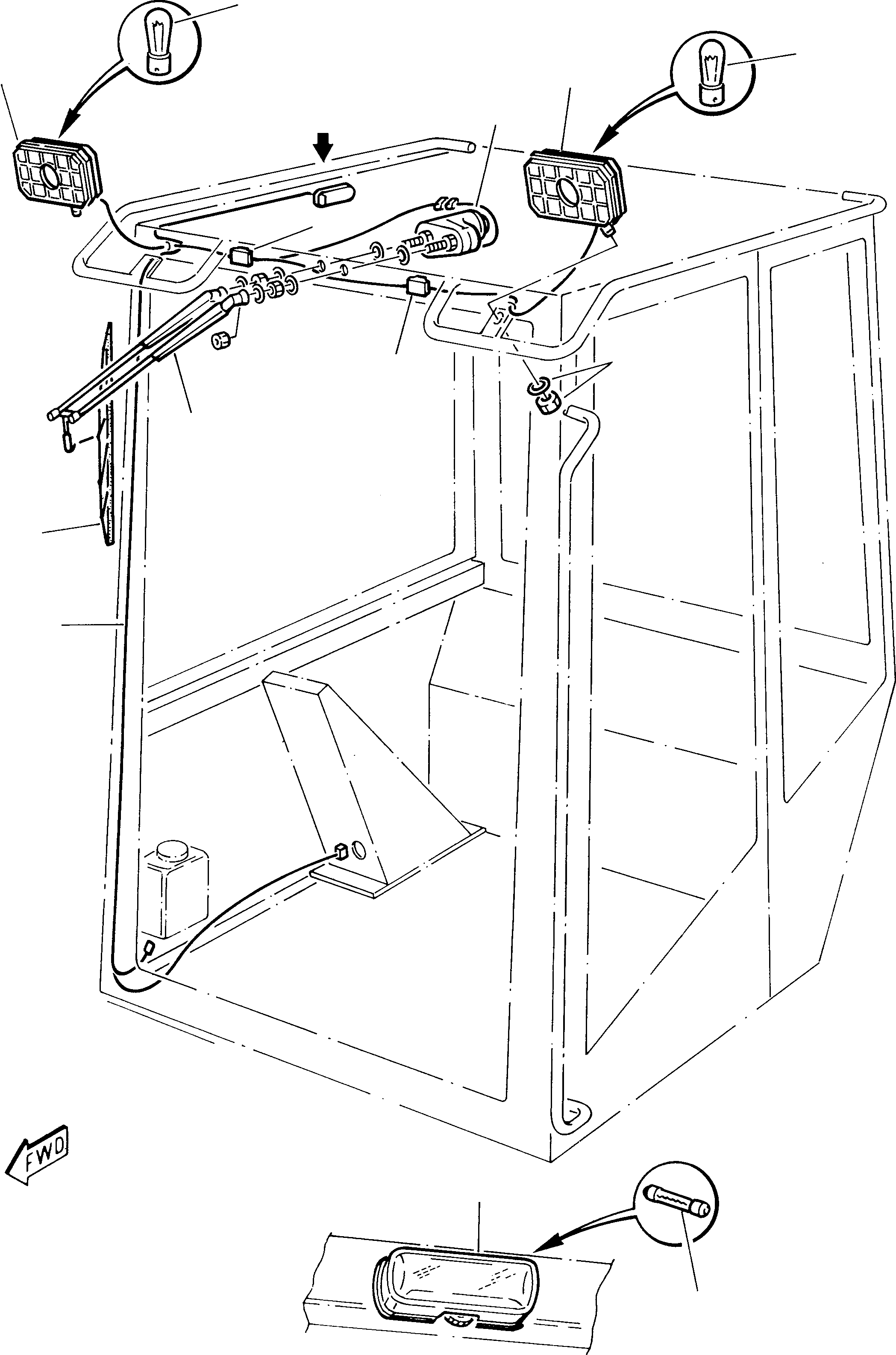 Excavators Komatsu / 222 S/N 22201043-Up(222) / ELECTRICAL SYSTEM CAB(F-0110 : 6110)