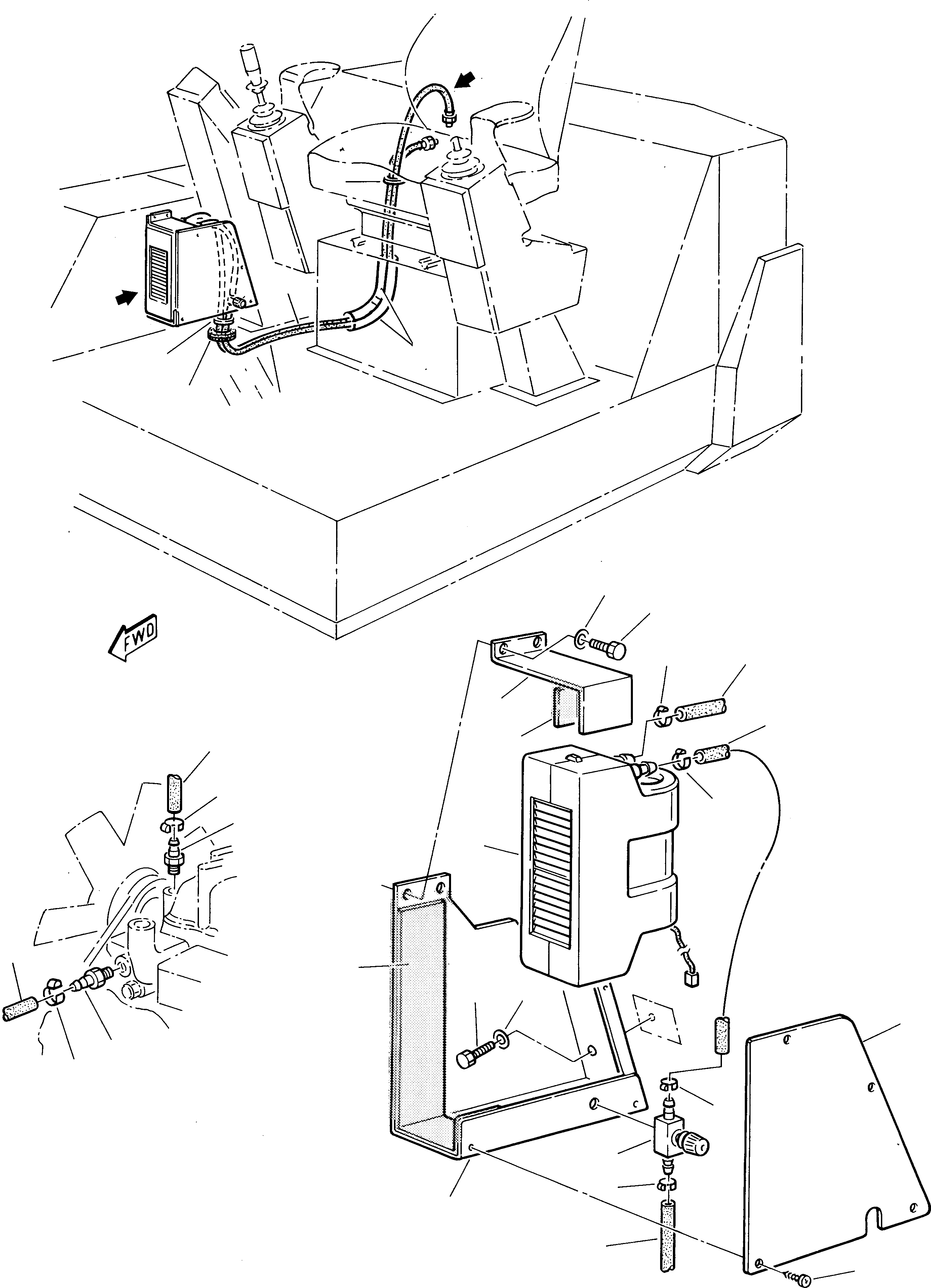 Excavators Komatsu / 222 S/N 22201043-Up(222) / HEATING SYSTEM(F-0130 : 6130)