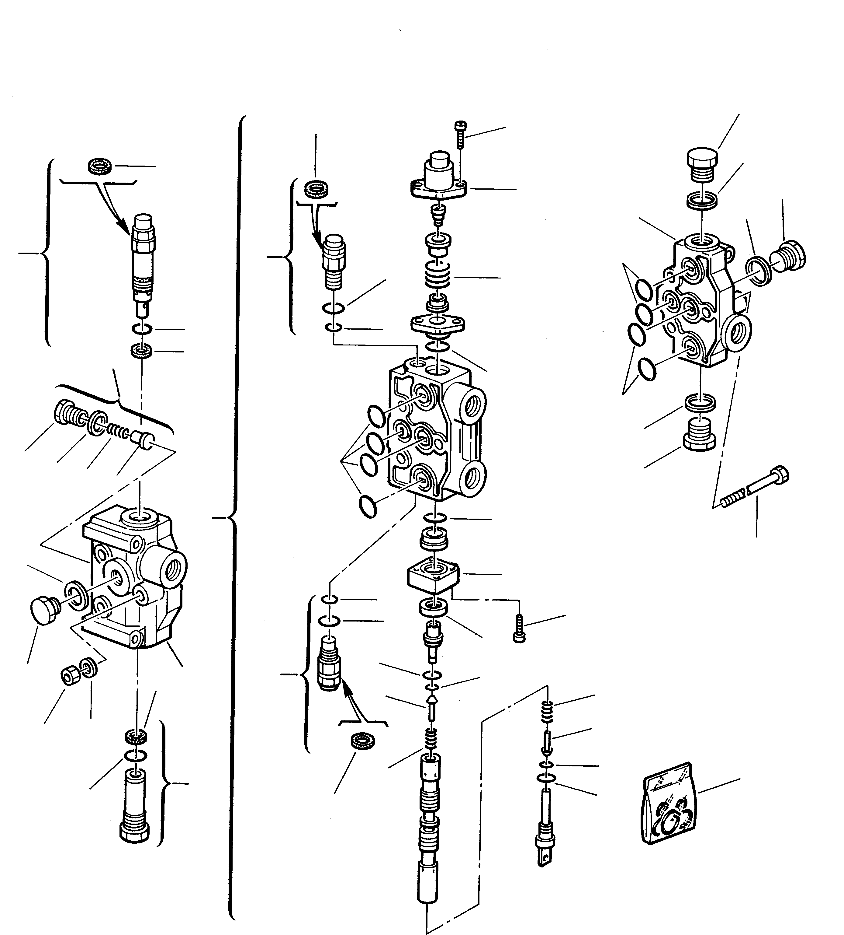 Excavators Komatsu / 222 S/N 22201043-Up(222) / CONTROL VALVE (FOR ATTACHMENT)(G-0060 : 7060)