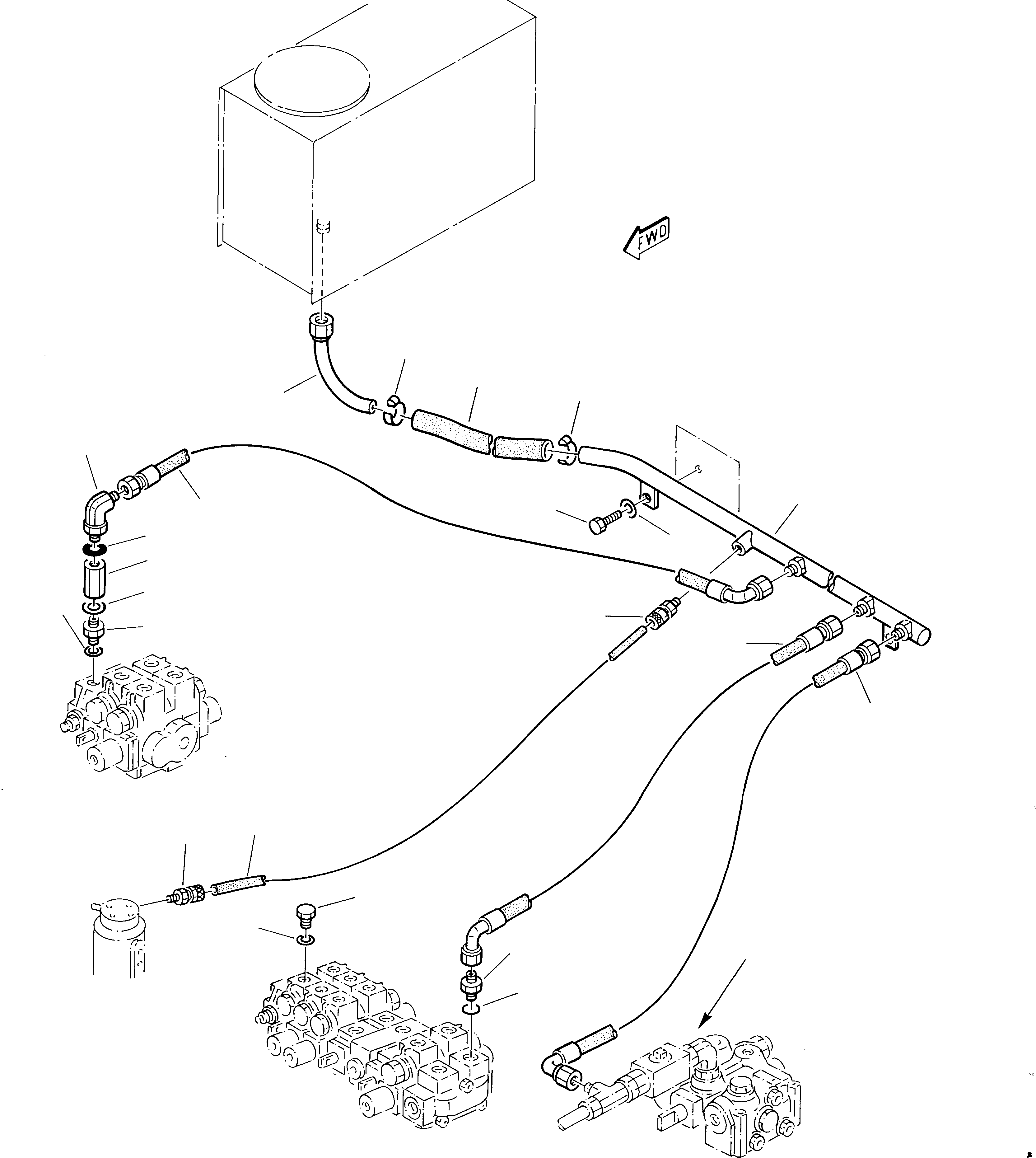 Excavators Komatsu / 222 S/N 22201043-Up(222) / HYDRAULIC PIPING (RETURN LINE)(G-0110 : 7110)