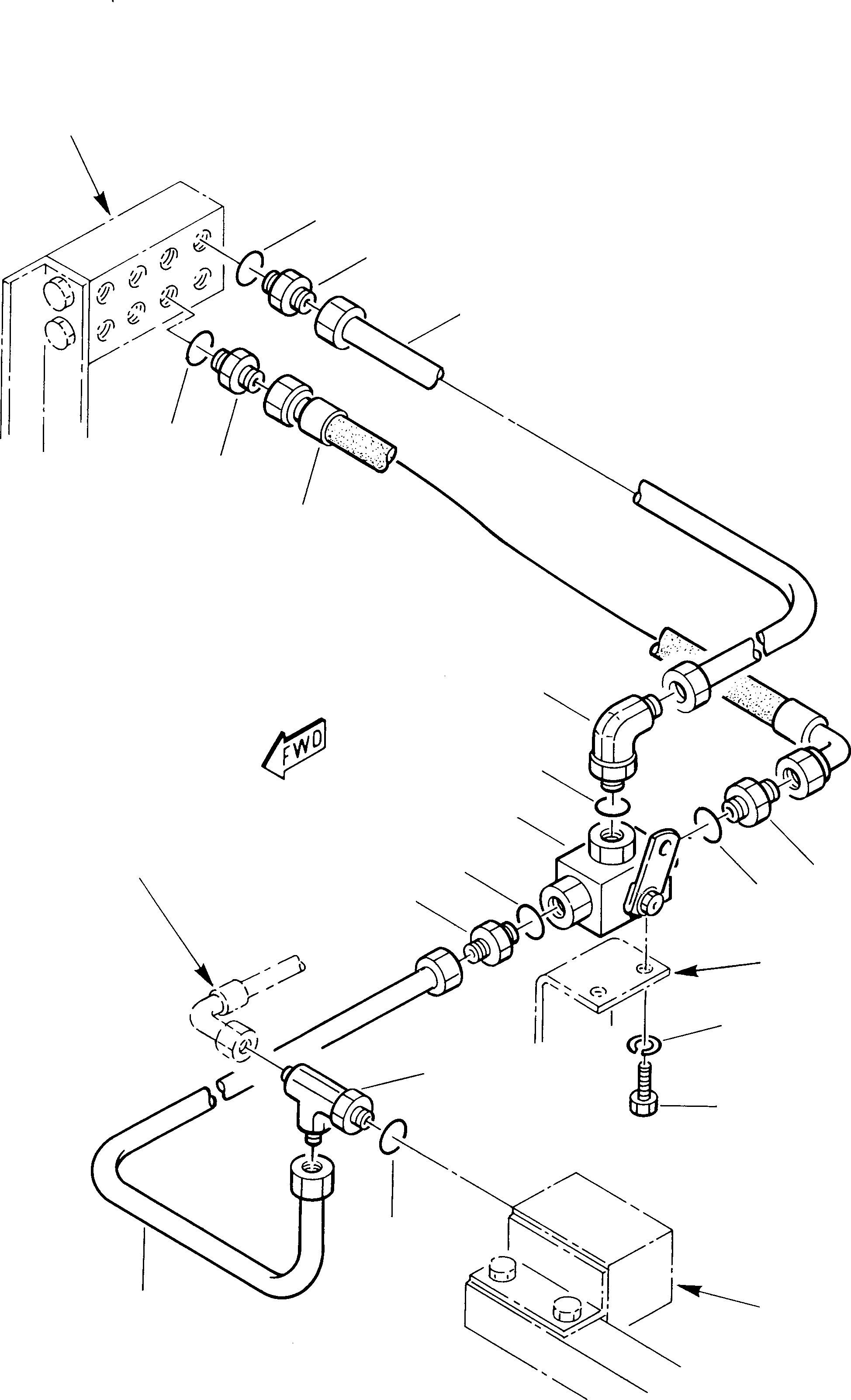 Excavators Komatsu / 222 S/N 22201043-Up(222) / HYDRAULIC PIPING SERVOCONTROL (3rd PART)(G-0230 : 7220)