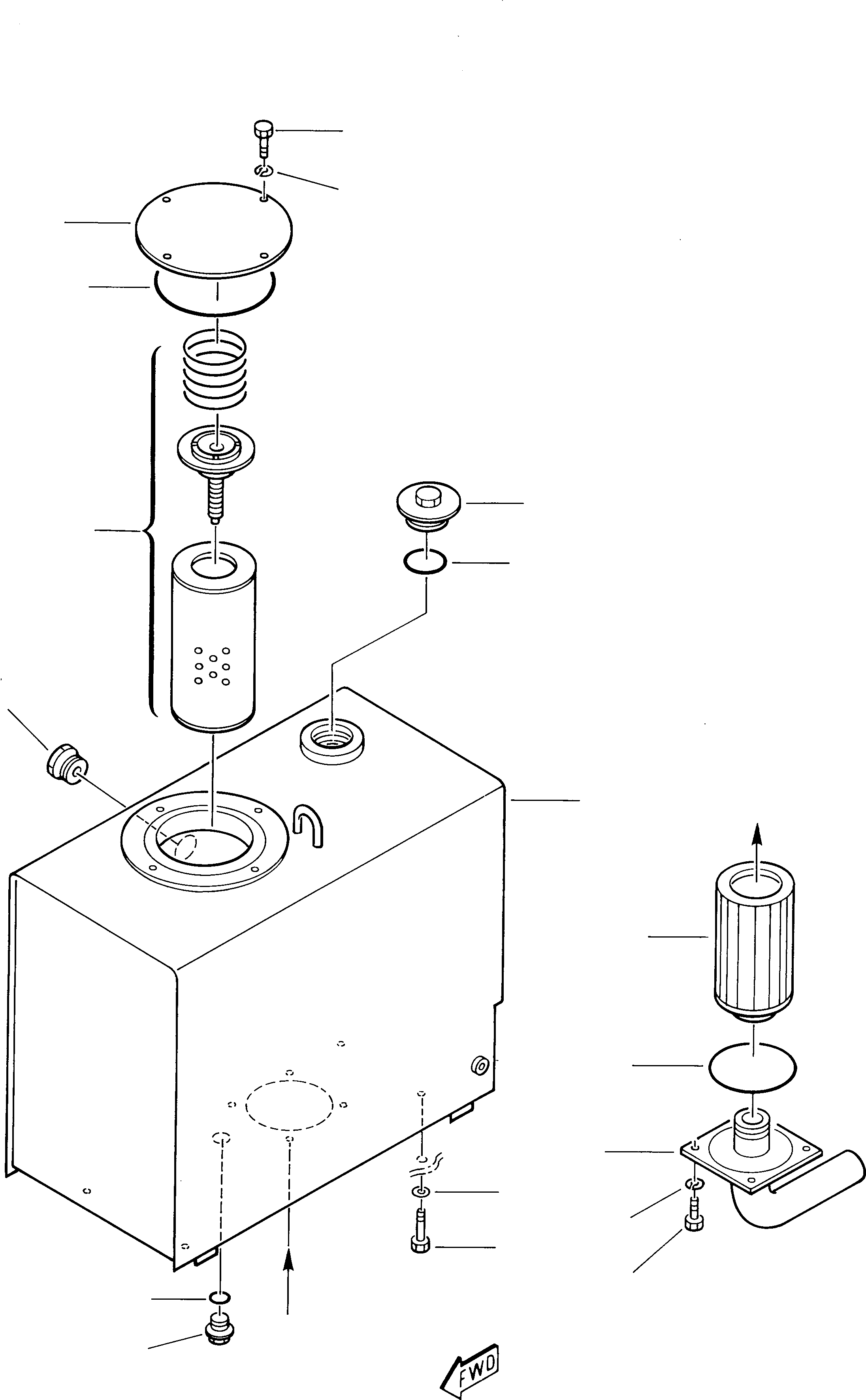 Excavators Komatsu / 245 S/N 24500007-Up(245) / HYDRAULIC TANK(G-0010 : 7010)