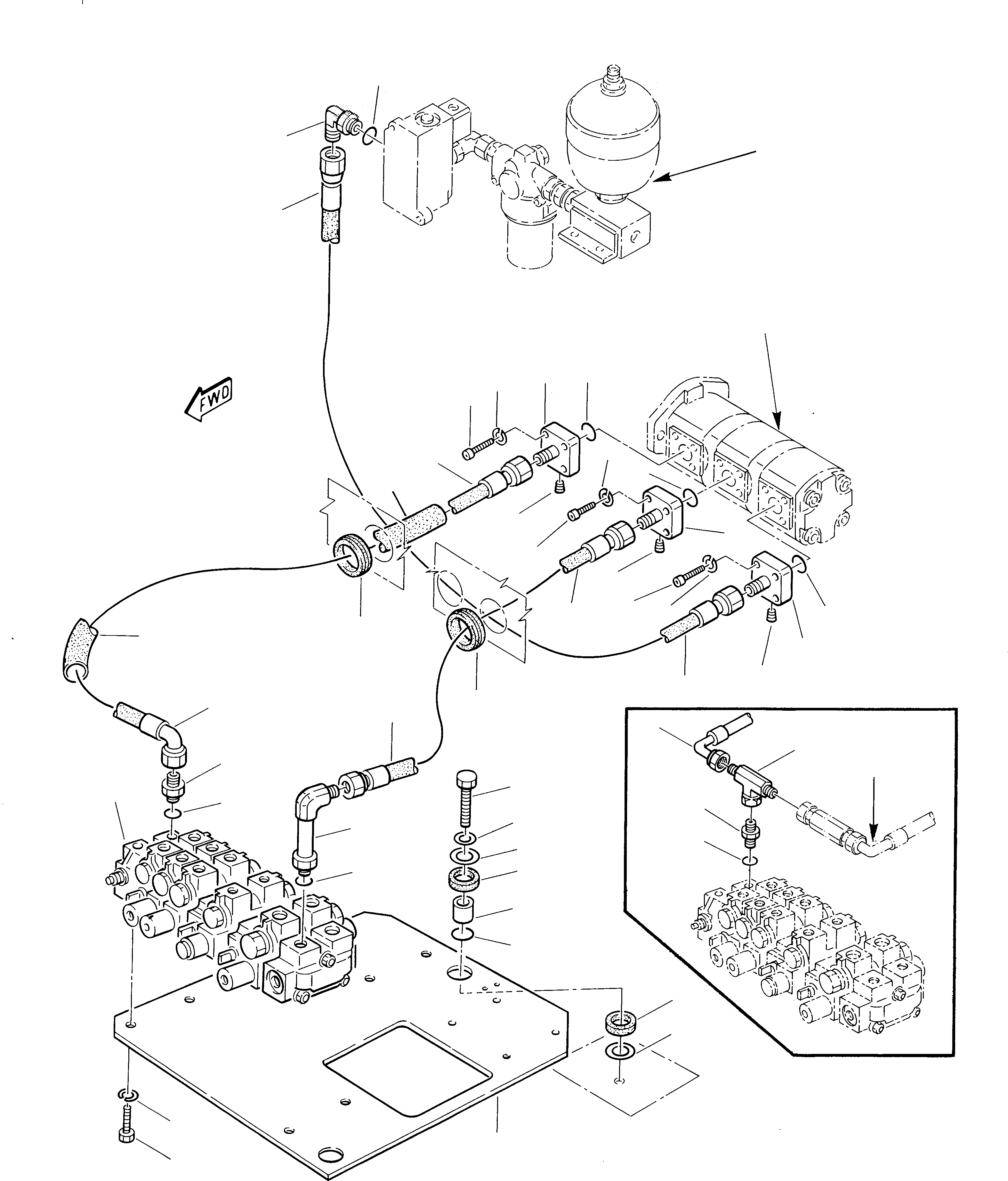 Excavators Komatsu / 245 S/N 24500007-Up(245) / HYDRAULIC PIPING (DELIVERY LINE)(G-0140 : 7140)