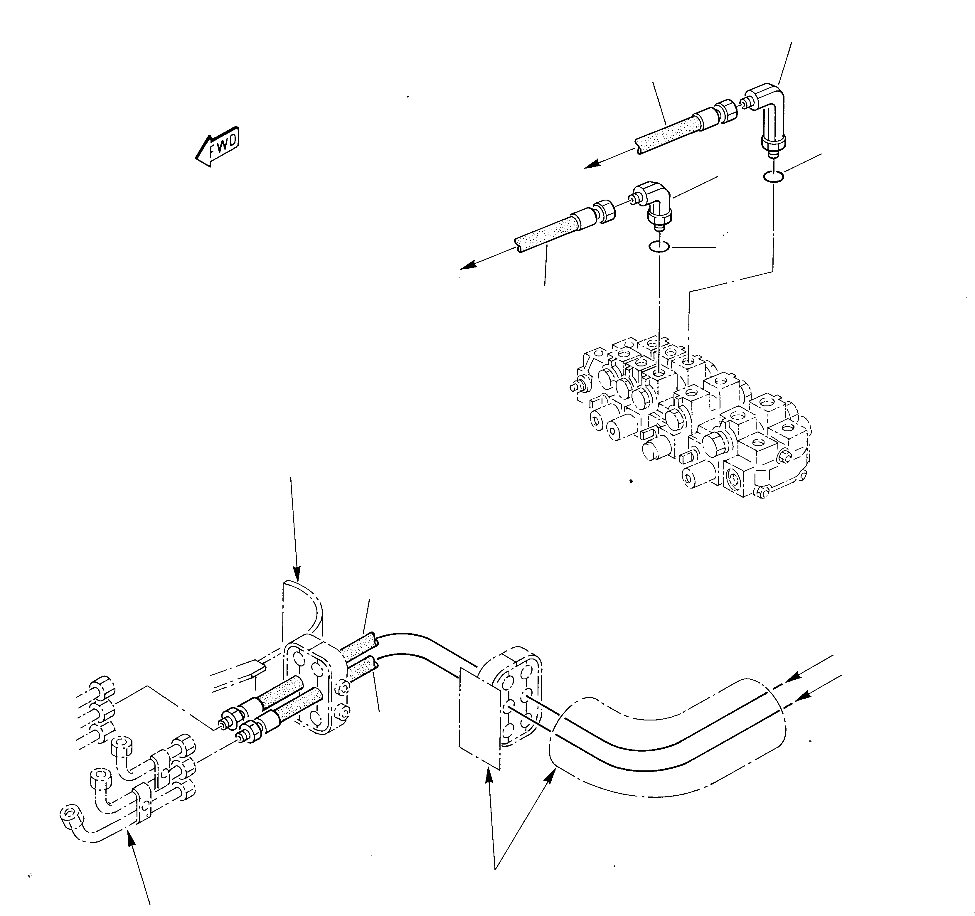 Excavators Komatsu / 245 S/N 24500007-Up(245) / HYDRAULIC PIPING (BUCKET CYLINDER LINE)(G-0280 : 7280)