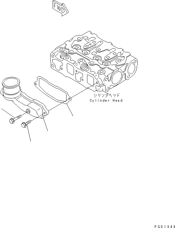 Engines Komatsu / 2D68E-3B S/N 00101-UP(2d68e-0r) / AIR INTAKE MANIFOLD(#00122-)(030050 : A1310-A0A2)