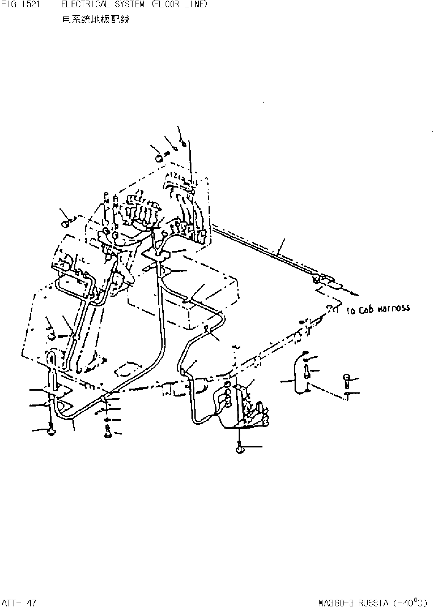 Wheel Loaders Komatsu / WA380-3(-40)(3800c0) / ELECTRICAL SYSTEM (FLOOR LINE)(|000023 : |000023)