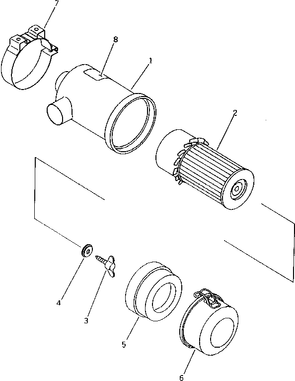 Engines Komatsu / 3D63-1A S/N 00101-UP(3d63-1ar) / AIR CLEANER(030050 : 0141)
