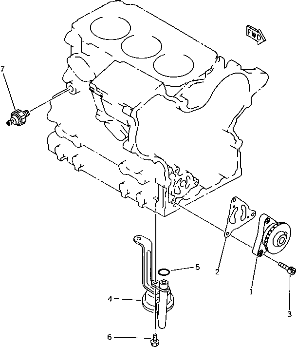 Engines Komatsu / 3D68E-3D S/N 00965-UP(3d68e-2r) / LUBRICATING OIL PUMP(090010 : 0301)