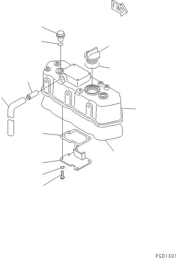 Engines Komatsu / 3D68E-3G S/N 03402-UP(3d68e-5r) / CYLINDER HEAD COVER(030020 : A1110-A0A1)