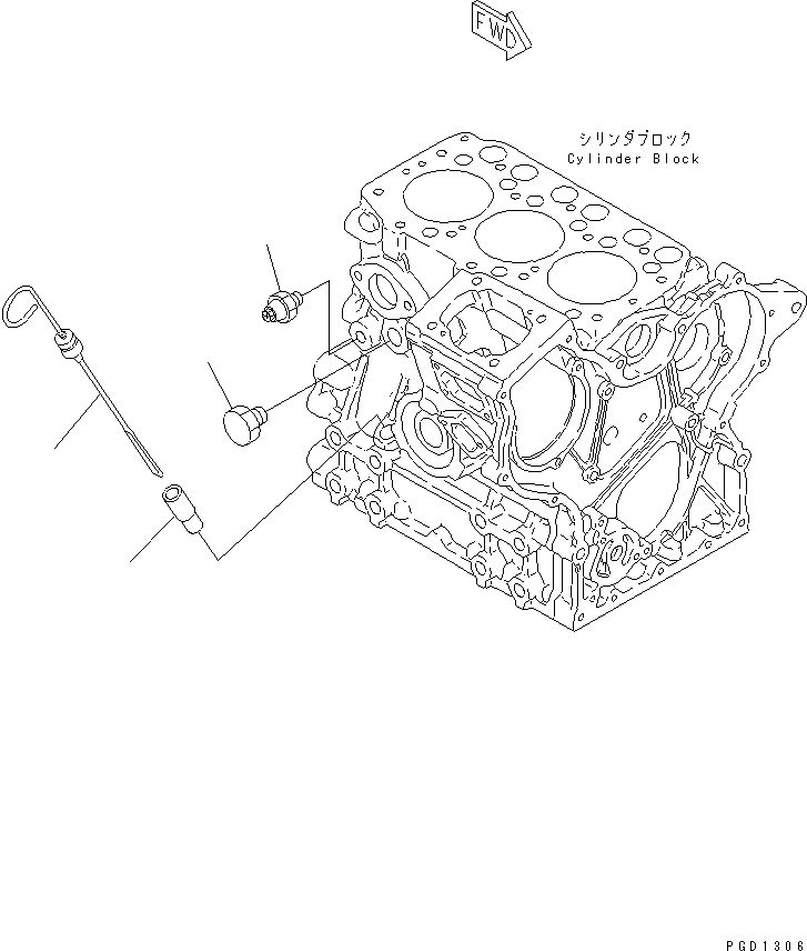 Engines Komatsu / 3D68E-3G S/N 03402-UP(3d68e-5r) / CYLINDER BLOCK ACCSESSORY(030070 : A2010-A0B1)