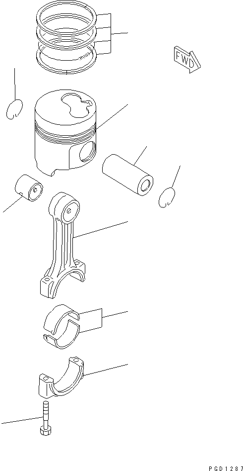 Engines Komatsu / 3D68E-3G S/N 03402-UP(3d68e-5r) / PISTON AND CONNECTING ROD(030130 : A2350-A0A1)