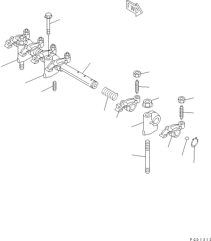 Engines Komatsu / 3D68E-3G S/N 03402-UP(3d68e-5r) / ROCKER ARM(030140 : A2410-A0A1)