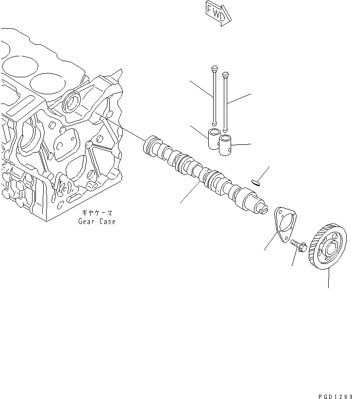 Engines Komatsu / 3D68E-3G S/N 03402-UP(3d68e-5r) / CAMSHAFT AND TAPPET(030150 : A2510-A0A1)