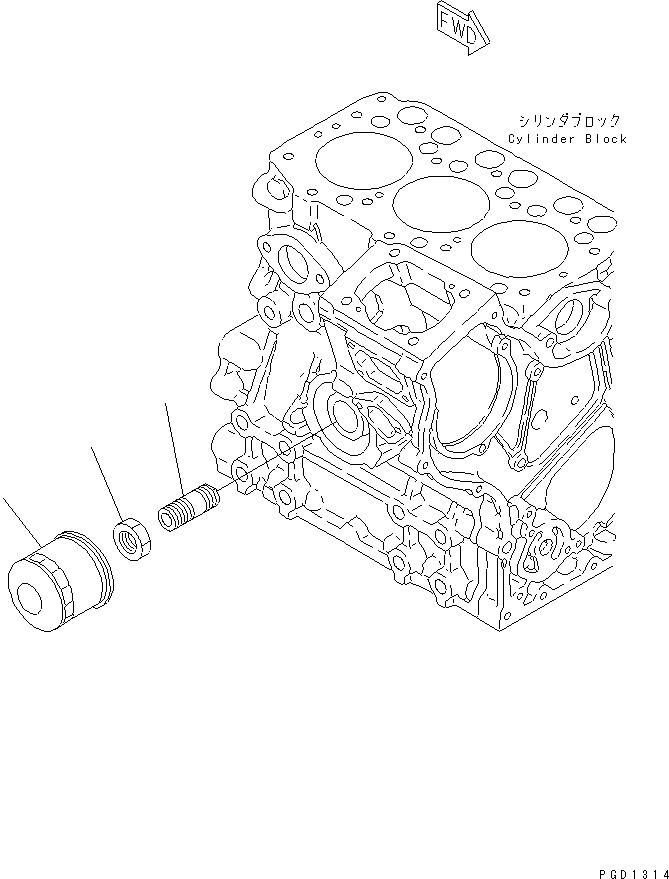 Engines Komatsu / 3D68E-3G S/N 03402-UP(3d68e-5r) / OIL FILTER(030170 : A3110-A0A1)