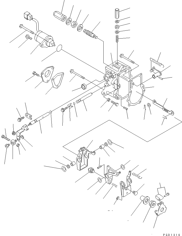 Engines Komatsu / 3D68E-3G S/N 03402-UP(3d68e-5r) / GOVERNOR CONTROL(030200 : A4010-C0A1)