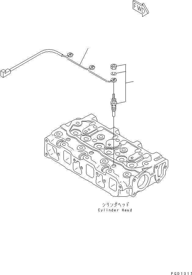 Engines Komatsu / 3D68E-3G S/N 03402-UP(3d68e-5r) / GLOW PLUG(030240 : A4270-A0A1)