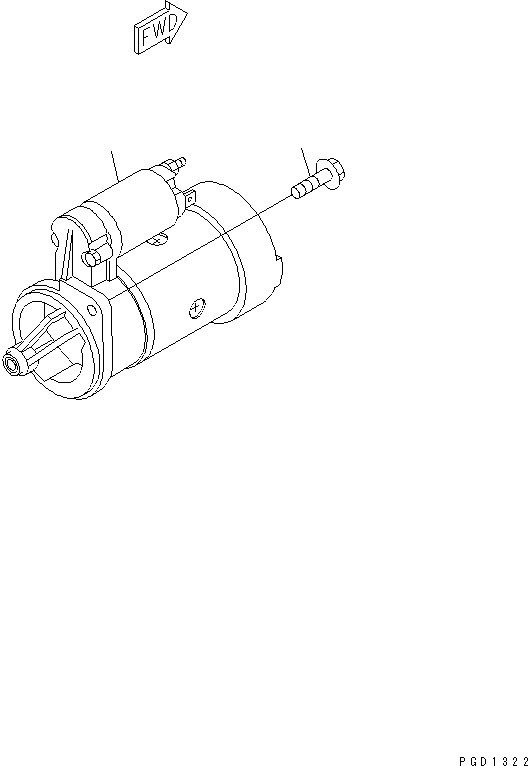 Engines Komatsu / 3D68E-3G S/N 03402-UP(3d68e-5r) / STARTING MOTOR AND MOUNTING (0.8KW)(030280 : A6210-A0A1)