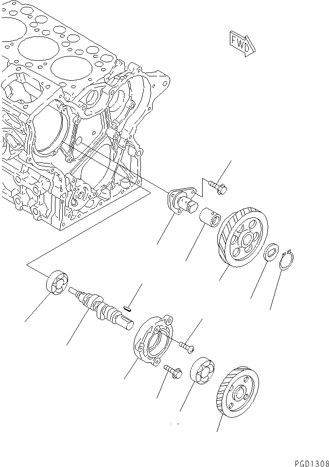 Engines Komatsu / 3D68E-3K S/N 03402-UP(3d68e-7r) / DRIVE GEAR(030120 : A2050-A0A1)