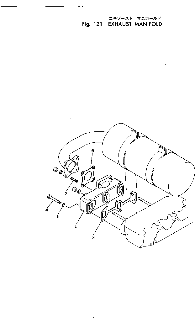 Engines Komatsu / 3D72-1 S/N 01001-UP(3d72-1c) / EXHAUST MANIFOLD(030060 : 121)