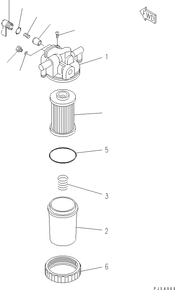 Engines Komatsu / 3D72-2B S/N 00101-UP(3d72-2bc) / FUEL FILTER(120030 : 0411)