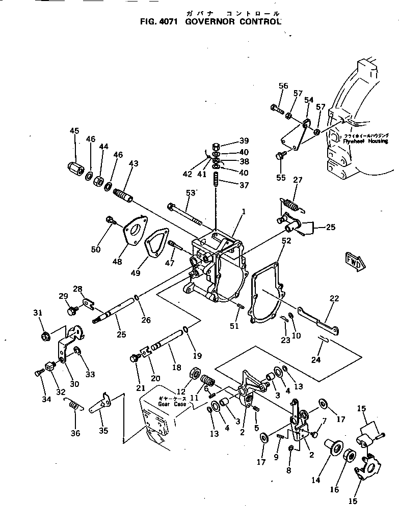 Engines Komatsu / 3D72-2C S/N 01210-UP(3d72-2cr) / GOVERNOR CONTROL(120020 : 4071)