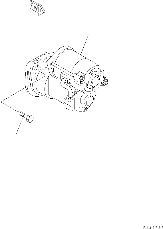 Engines Komatsu / 3D72-2G S/N 02519-UP(3d72-2gc) / STARTING MOTOR AND MOUNTING(180020 : 0621)