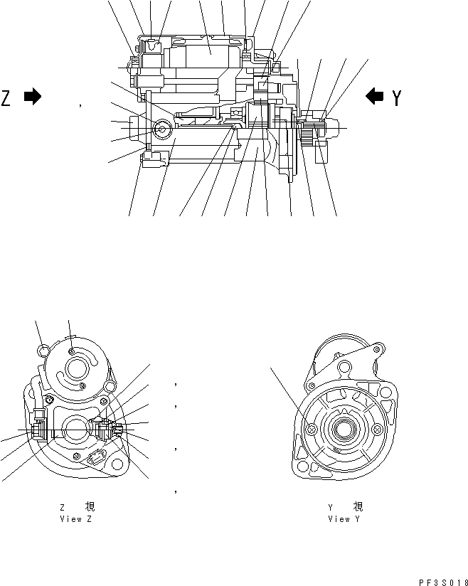Engines Komatsu / 3D72-2G S/N 02519-UP(3d72-2gc) / STARTING MOTOR(180050 : 0661)